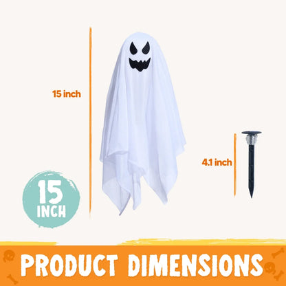 3 Packs Halloween Ghost Decorations,Light up Flying Ghost Garden Stakes Outdoor Halloween Decorations,Pathway Lights Halloween Yard Outdoor Decorations Haunted House Decorations