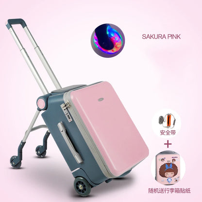 Baby Can Sit and Ride Lazy Luggage, Men Women, Baby Travel Trolley Suitcase, Baby Stroller, Artifact, Children'S Boarding Case